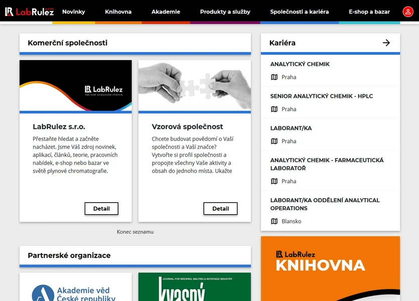 Sekce Společnosti a kariéra