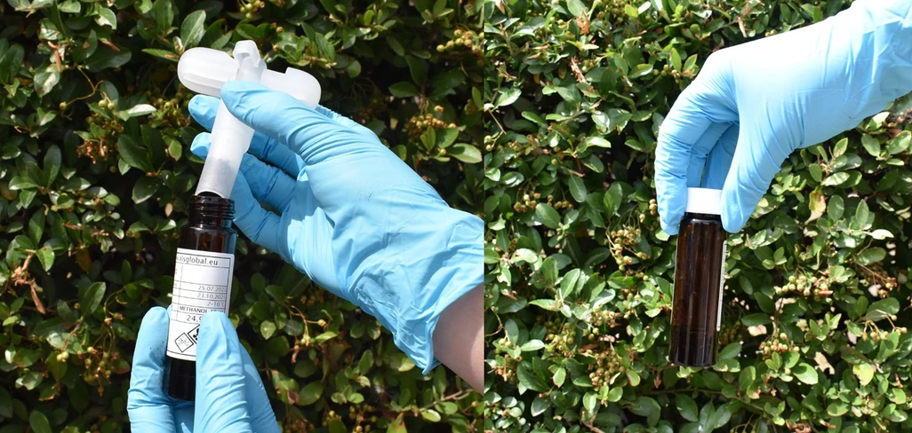 ALS Czech Republic: Krok 4b a Vzorkovnice připravená k transportu (Optimální technika vzorkování půd pro analýzu TOL)