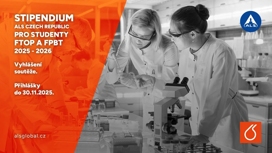<p>ALS Czech Republic: STIPENDIUM ALS na VŠCHT pro rok 2025-2026</p>