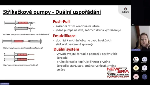 Stříkačkové a peristaltické pumpy