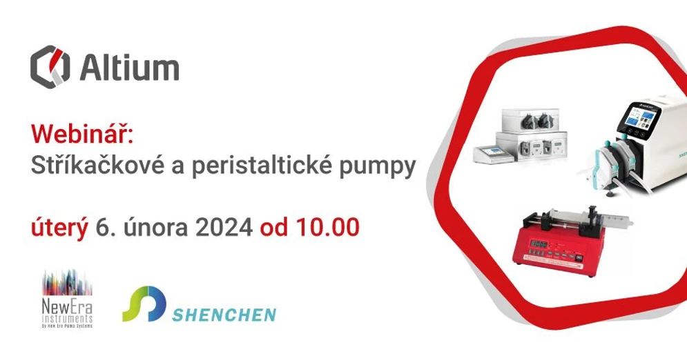 Altium: Stříkačkové a peristaltické pumpy