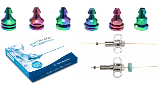 UltiMetal Plus Flexible ferule a samoutahovací matice Agilent Technologies: lepší ochrana GC kolon