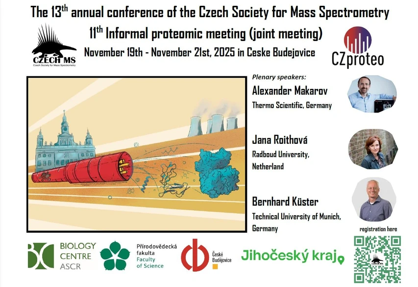 13. Česká konference hmotnostní spektrometrie 2025 a 11. Neformální proteomické setkání