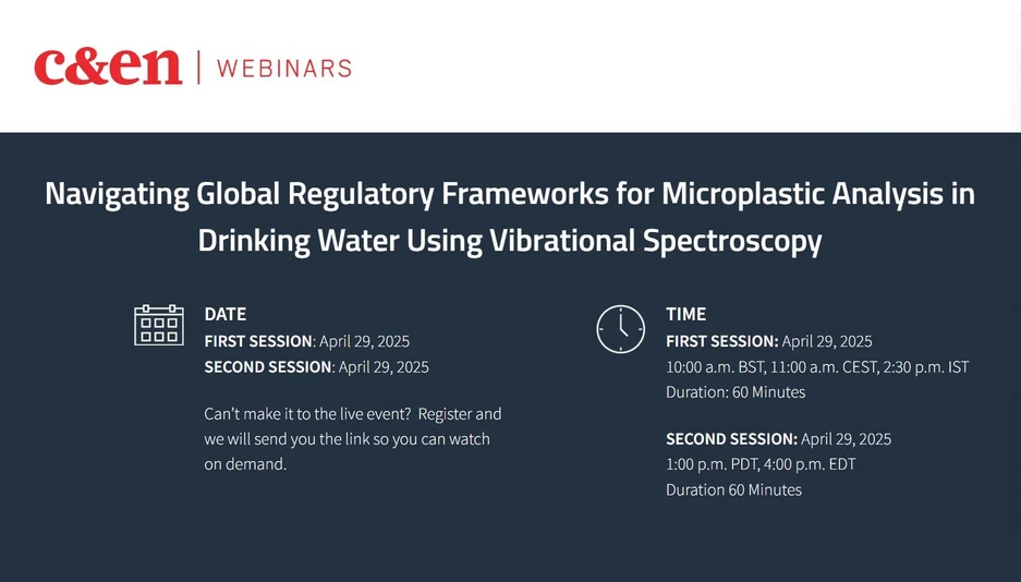 C&EN: Navigating Global Regulatory Frameworks for Microplastic Analysis in Drinking Water Using Vibrational Spectroscopy