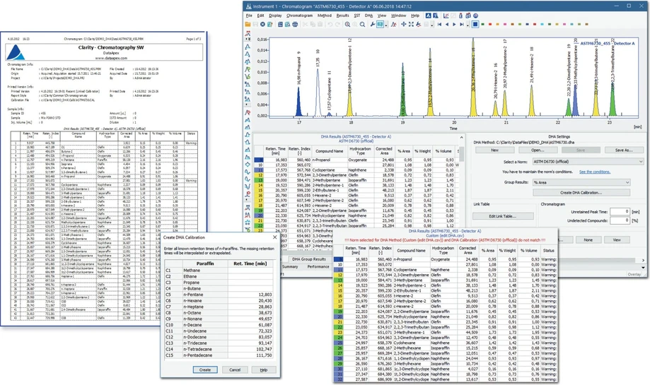 DataApex: DataApex Clarity DHA - Rozšíření podrobné analýzy uhlovodíků