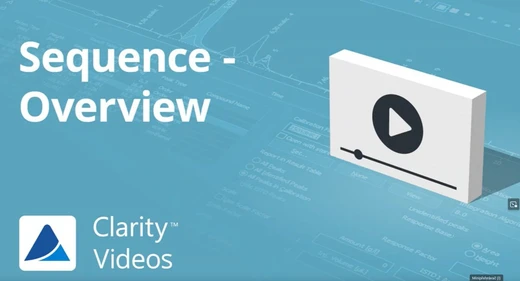 Clarity chromatografický software – Návod: Okno sekvence – Přehled