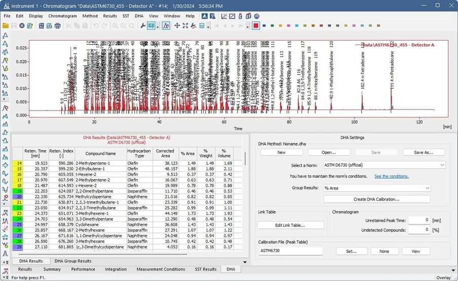 DataApex: DataApex Clarity DHA (Detailed Hydrocarbon Analysis) Extension