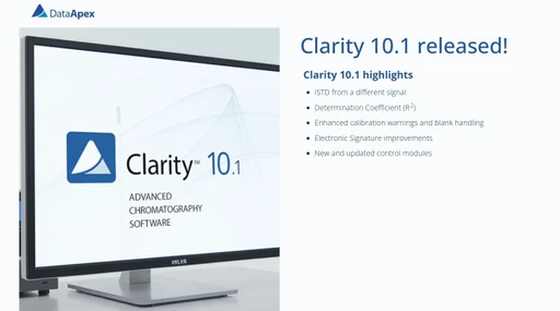 Nová verze chromatografického softwaru Clarity 10.1 od DataApex byla právě vydána!