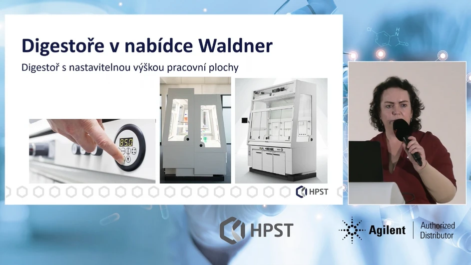 HPST: Možnost automatického nebo manuálního nastavení výšky pracovní desky u digestoří Waldner