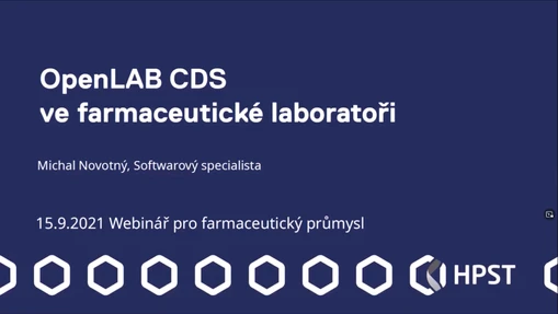 OpenLAB CDS ve farmaceutické laboratoři (záznam CZ webináře)