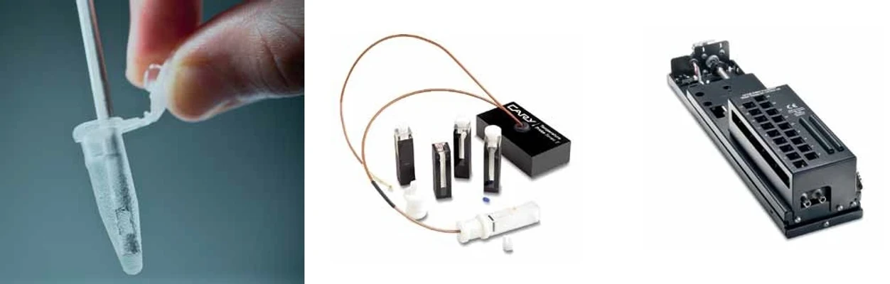 Altium: Příslušenství pro UV-Vis spektrofotometr Cary 60 - Optické vlákno, Teplotní čidlo  a Multikyvetový držák