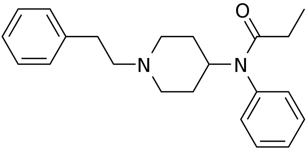 HZS: Obrázek 4: Molekulová struktura fentanylu (19)