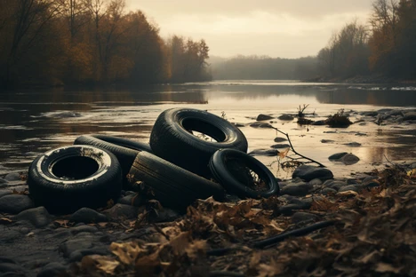Většina mikroplastů, které za deště natečou z měst do řek, pochází z pneumatik, zjistili vědci