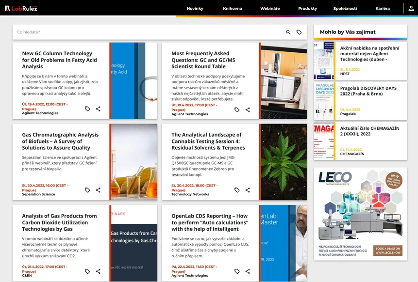 <p>LabRulez: GC a GC/MS webináře týden 16/2022</p>
