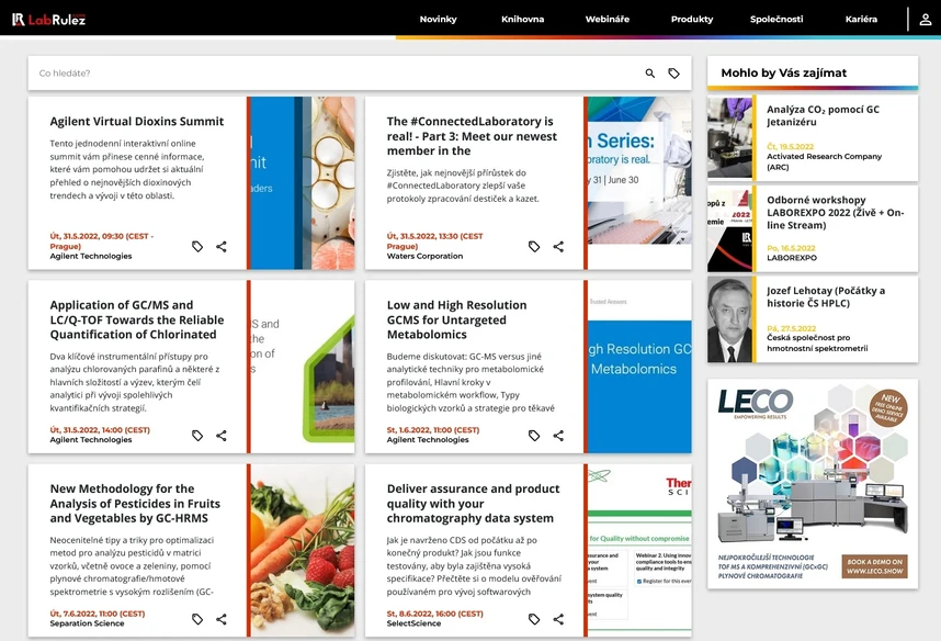 <p>LabRulez: GC a GC/MS webináře týden 22 - 23/2022</p>
