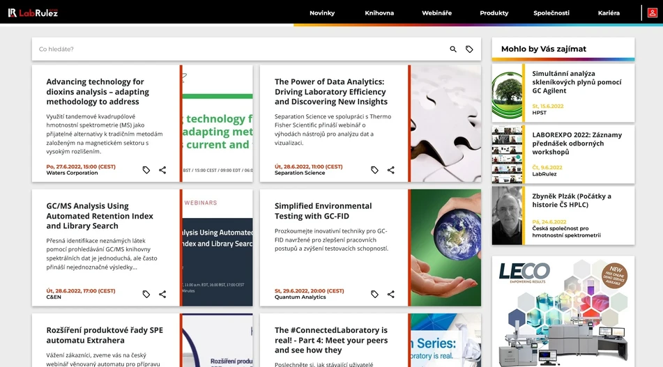 <p>LabRulez: GC a GC/MS webináře týden 26/2022</p>
