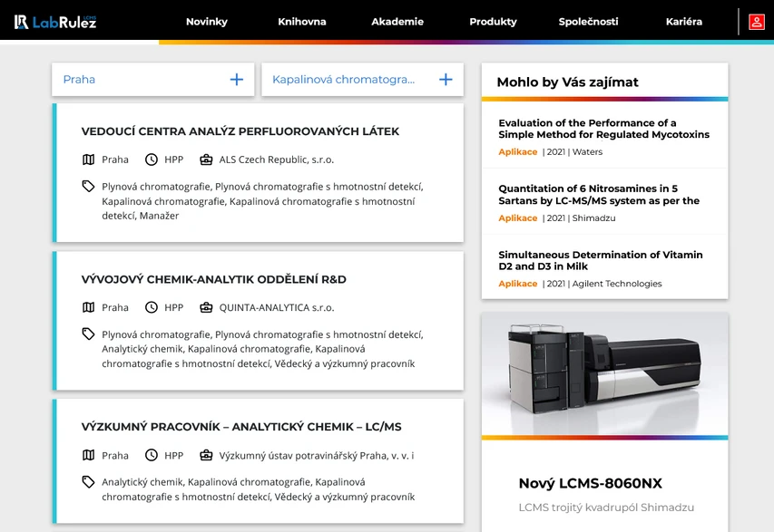 <p>LabRulez: Kariéra - přehled pracovních nabídek v oblasti analytické chemie červen 2021</p>
