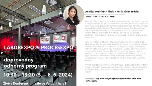  Přednáška LABOREXPO 2024: Analýza rozličných látek v kultivačním médiu