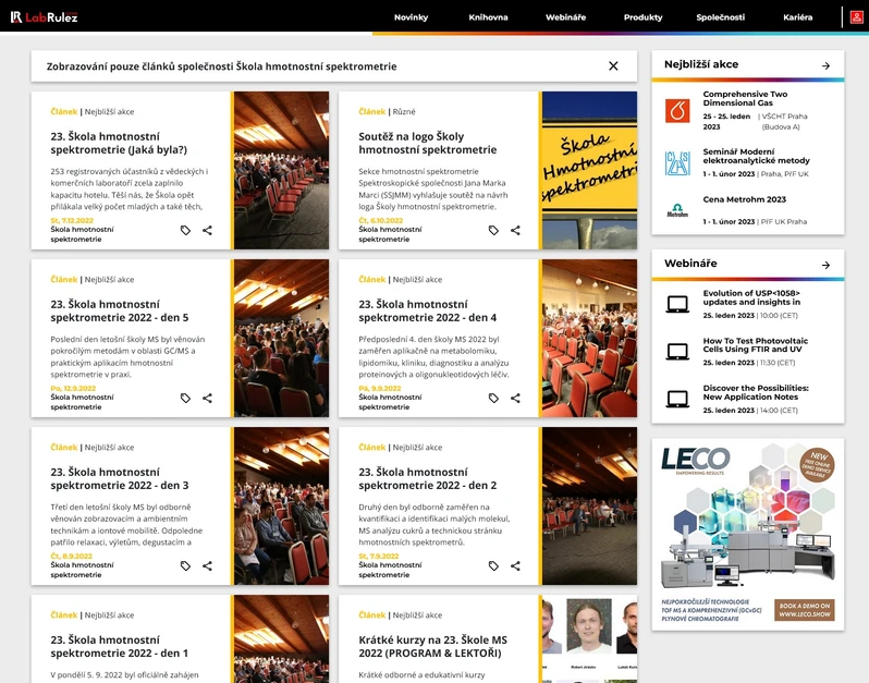 LabRulez: Příspěvky k programu a dění na konferencích: Škola hmotnostní spektrometrie