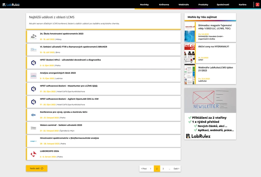 LabRulez: Školení, konference, semináře analytická chemie v ČR/SR 2023