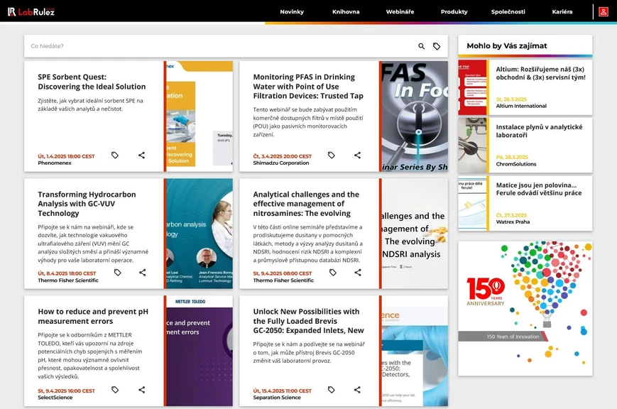 <p>LabRulez: Webináře LabRulezGCMS týden 14-15/2025</p>