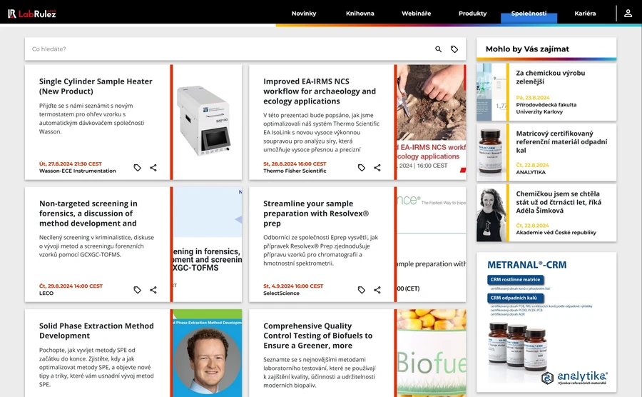 <p>LabRulez: Webináře LabRulezGCMS týden 35/2024</p>
