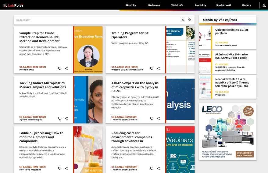 <p>LabRulez: Webináře LabRulezGCMS týden 36/2023</p>
