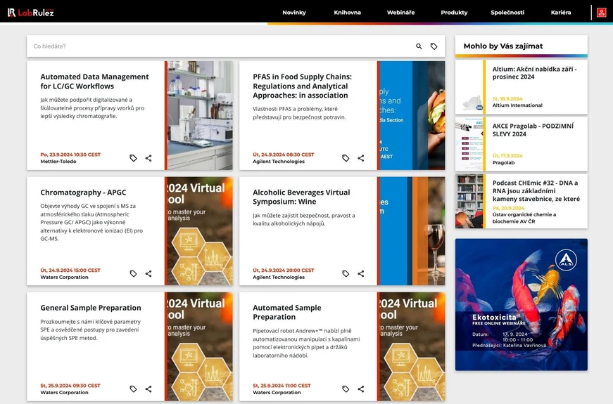 <p>LabRulez: Webináře LabRulezGCMS týden 39/2024</p>