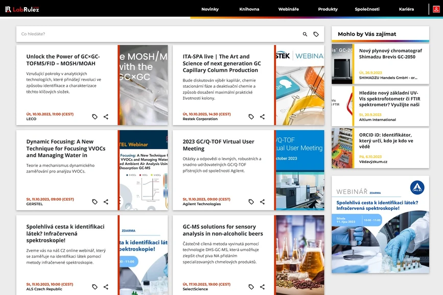 <p>LabRulez: Webináře LabRulezGCMS týden 41/2023</p>
