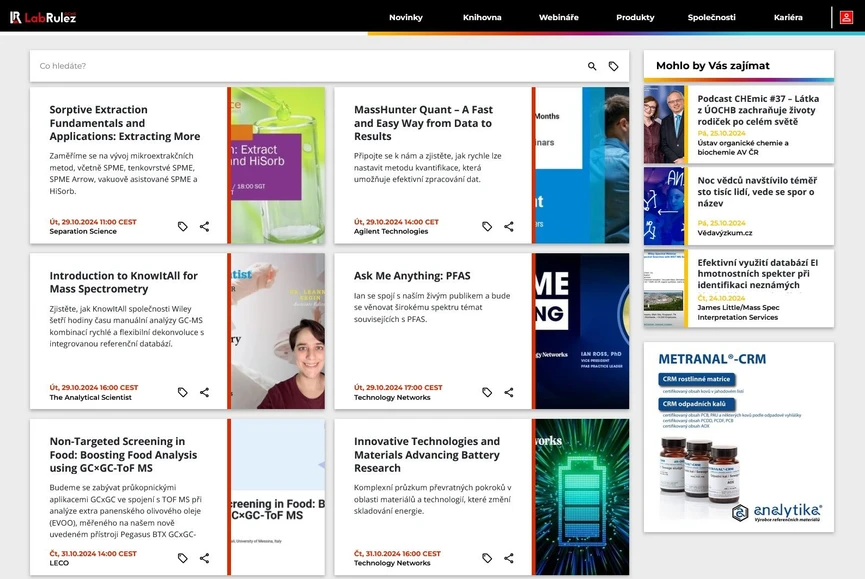 <p>LabRulez: Webináře LabRulezGCMS týden 44/2024</p>