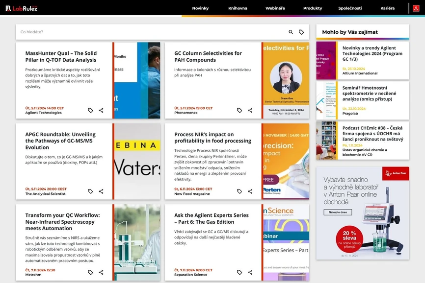 <p>LabRulez: Webináře LabRulezGCMS týden 45/2024</p>