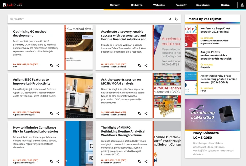 <p>LabRulez: Webináře LabRulezGCMS týden 47/2022</p>
