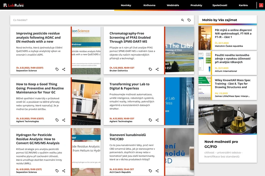<p>LabRulez: Webináře LabRulezGCMS týden 49/2023</p>
