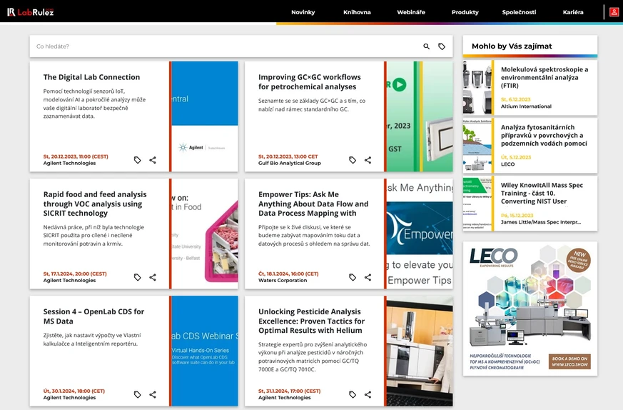 <p>LabRulez: Webináře LabRulezGCMS týden 51/2023</p>
