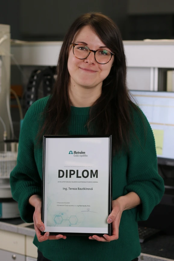 Metrohm: Cena Metrohm 2024: Ing. Tereza Bautkinová