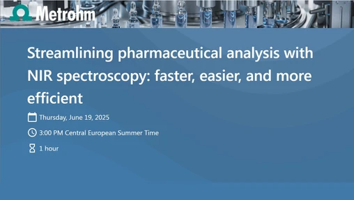 Streamlining pharmaceutical analysis with NIR spectroscopy: faster, easier, and more efficient