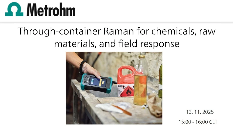 Metrohm: Through-container Raman for chemicals, raw materials, and field response