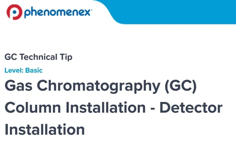 Instalace kolony pro plynovou chromatografii (GC) – instalace do detektoru