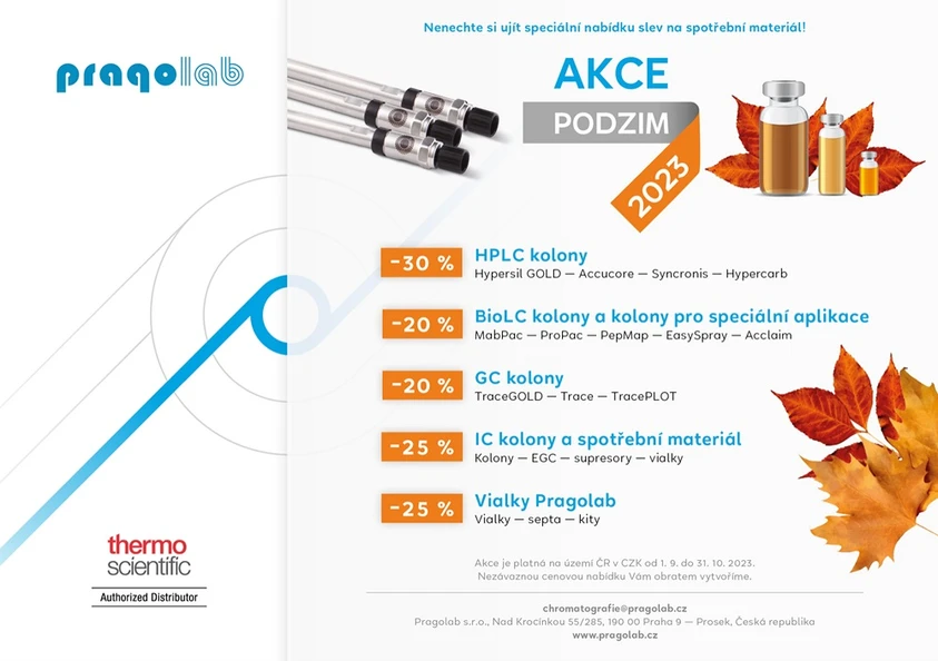 Pragolab: Podzimní akce na spotřební materiál 2023
