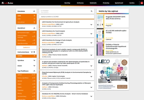Přehled GC/MS aplikací Q1/2022 (GC/SQ, GC/QQQ, GC/TOF, GC/HRMS)