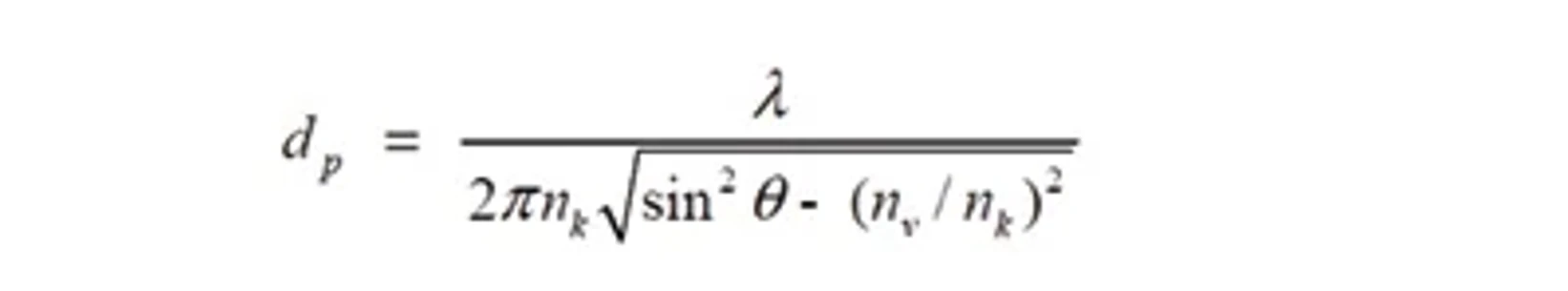Revue CO: Výpočet dp hĺbka prieniku žiarenia do vzorky
