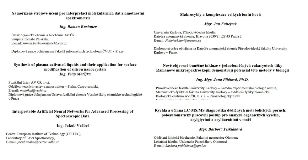 <ul>
<li><strong>Foto:</strong> SSJMM: Výsledky soutěže o nejlepší práci mladých autorů v oboru spektroskopie 2023</li>
</ul>
