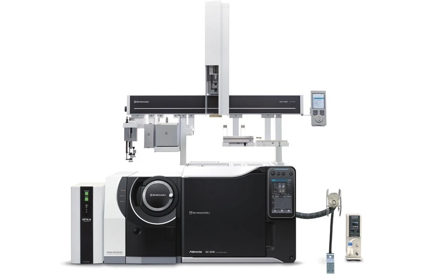 Shimadzu: GCMS-QP2020 NX systém vybaven univerzálním robotickým autosamplerem s možností kapalného, headspace a SPME nástřiku