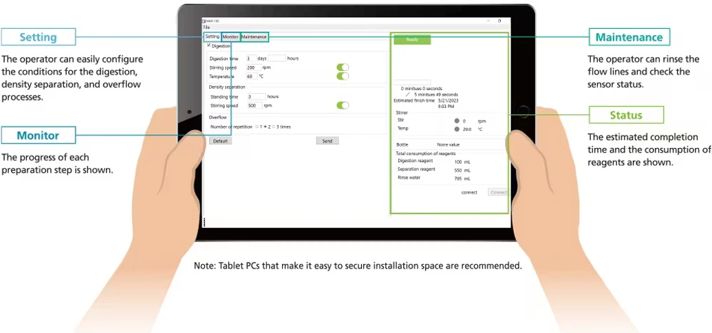 Shimadzu: Jednoduchý ovládací software