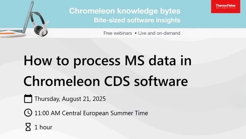 How to process MS data in Chromeleon CDS software