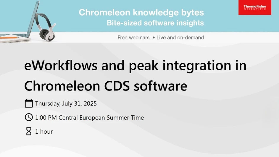 Thermo Fisher Scientific: eWorkflows and peak integration in Chromeleon CDS software