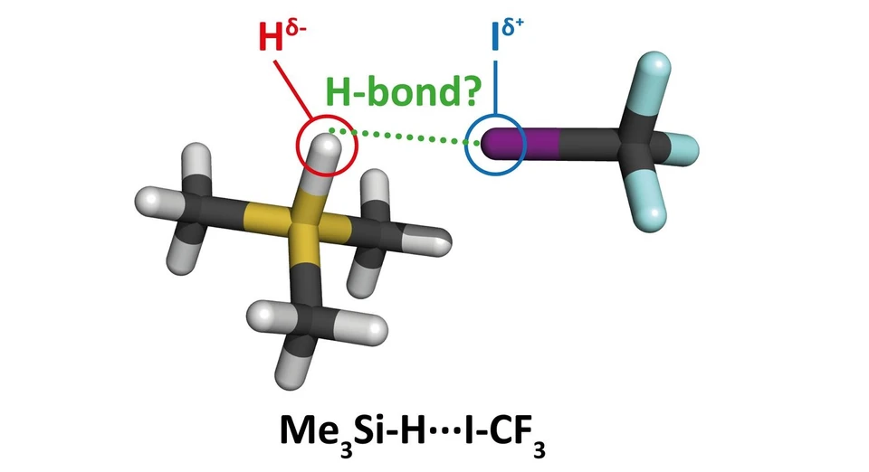 ÚOCHB: Trimethylsilan, Me3-Si-H, kde je atom vodíku navázaný na méně elektronegativní atom křemíku