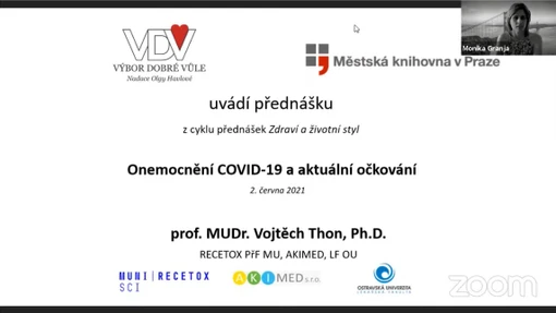 Přednáška prof. Vojtěcha Thona - onemocnění COVID-19 a aktuální očkování