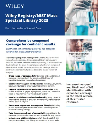 Wiley Registry/NIST knihovna hmotnostních spekter 2023