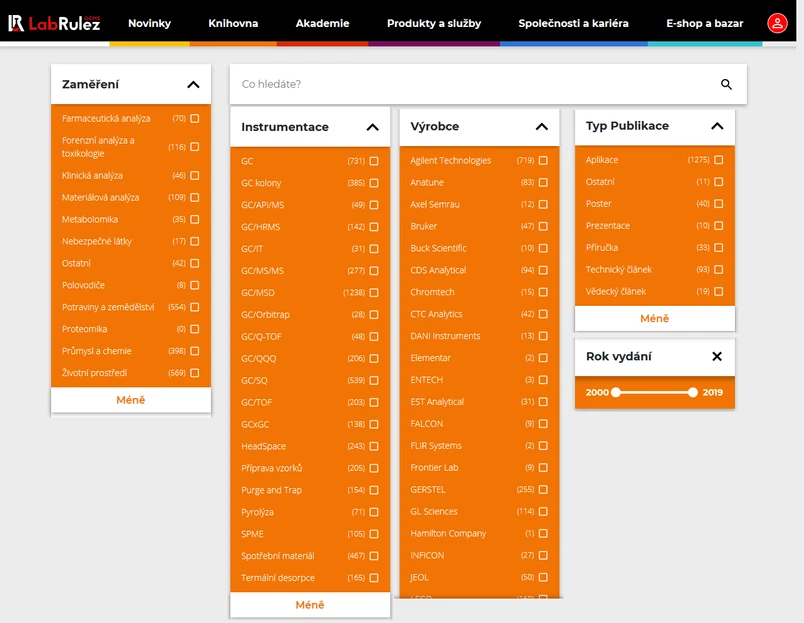LabRulez: Knihovna - Filtrování